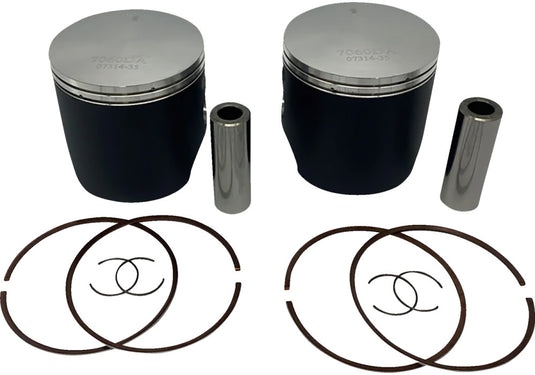 Wossner K7079DA-2 Piston Kit - 81.86mm. - Hardcoat Anodized - 2 Stroke