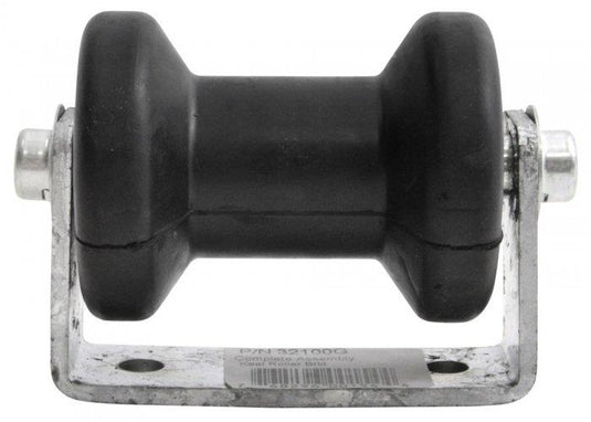 C.E. Smith 32100G Stationary Keel Roller Bracket for Frame - 2-3/4in. Hole Centered - 4in. Roller