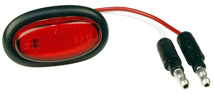 Grote 47962 Micronova LED Marker Light - Oval with Grommet - 2in. Wide - Red