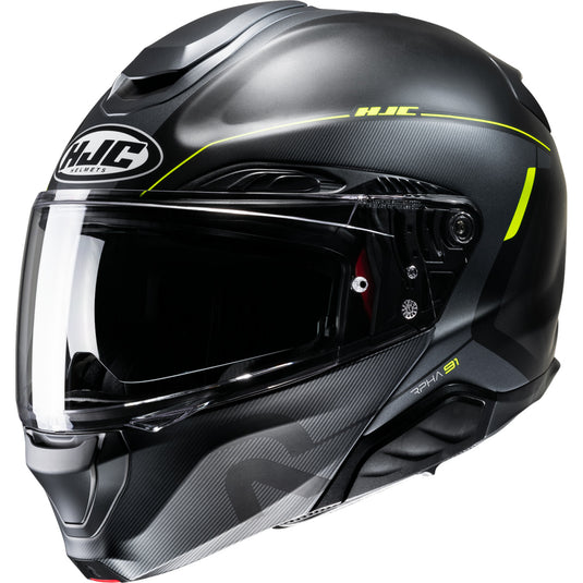 Hjc RPHA 91 Combust Helmet (Small, Semi-Flat Hi-Viz Yellow (MC-3HSF))