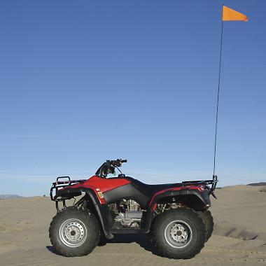 Safety Vehicle Emblem 10B BLACK Flag With Black Fiberglass Pole - 7ft. pole (2-pc.)