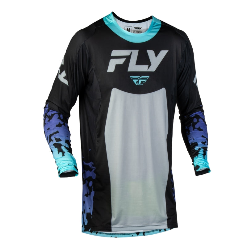Load image into Gallery viewer, Fly Racing Lite Flake Youth Jersey (X-Large, Black/Gray/Multi)
