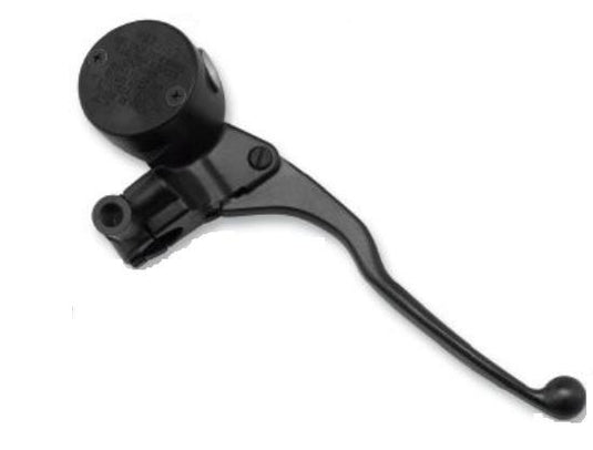 Shindy 17-654E Retro Round Master Cylinder Kit - 14mm Piston Dia. - Black Body/Black Lever