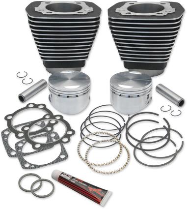 S&S Cycle 91-7702 96in. Big Bore Kit - Black Powder-Coat