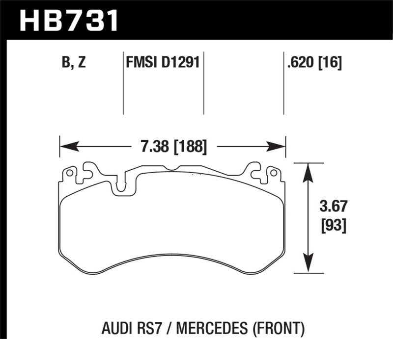 Load image into Gallery viewer, Hawk Performance HB731Z.620 HAWK Ceramic Brake Pad Sets
