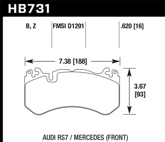 Hawk Performance HB731Z.620 HAWK Ceramic Brake Pad Sets