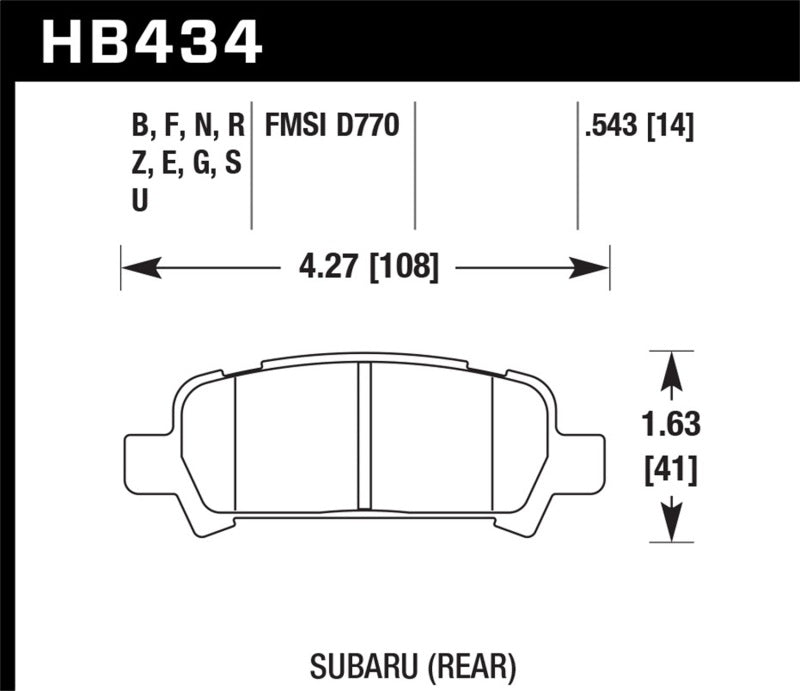 Load image into Gallery viewer, Hawk Performance HB434Z.543 HAWK Ceramic Brake Pad Sets
