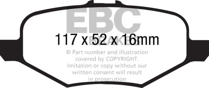 Ebc DP41887R EBC Yellowstuff Brake Pad Sets