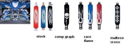 Schampa DS20-3 Dirtskins Stock Shock Covers - Red