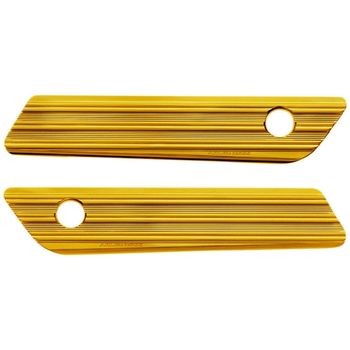 Arlen Ness 03-606 Saddlebag Latch Covers - 10-Gauge - Gold