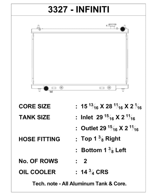 Csf 3327 CSF Radiators - Aluminum