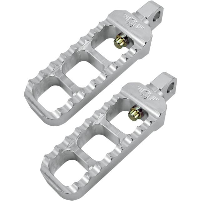 Joker Machine 08-61-1 Adjustable Serrated Narrow Footpegs - Clear Anodized