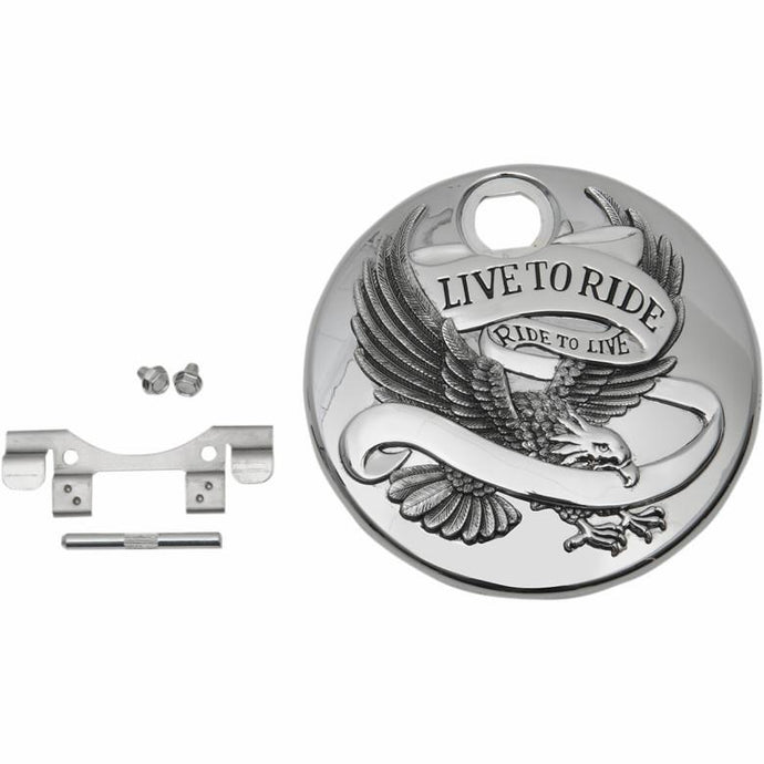 Drag Specialties 0703-0741 Live to Ride Fuel Console Door - Chrome