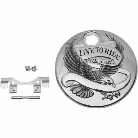 Drag Specialties 0703-0741 Live to Ride Fuel Console Door - Chrome