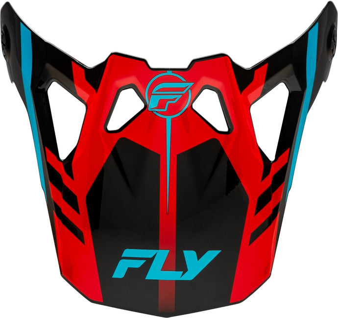 Fly Racing Visor for Formula CP Krypton Helmets - Red/Black/Blue - Youth Lg/Adult Sm