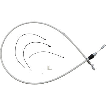 Magnum 323418HE Alternate Length Sterling Chromite Quick Connect Braided Upper Clutch Cable - 52in.