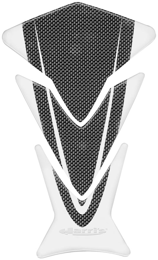 Harris Grips 12970-TR Puzzle Tank Pad - Clear/Carbon