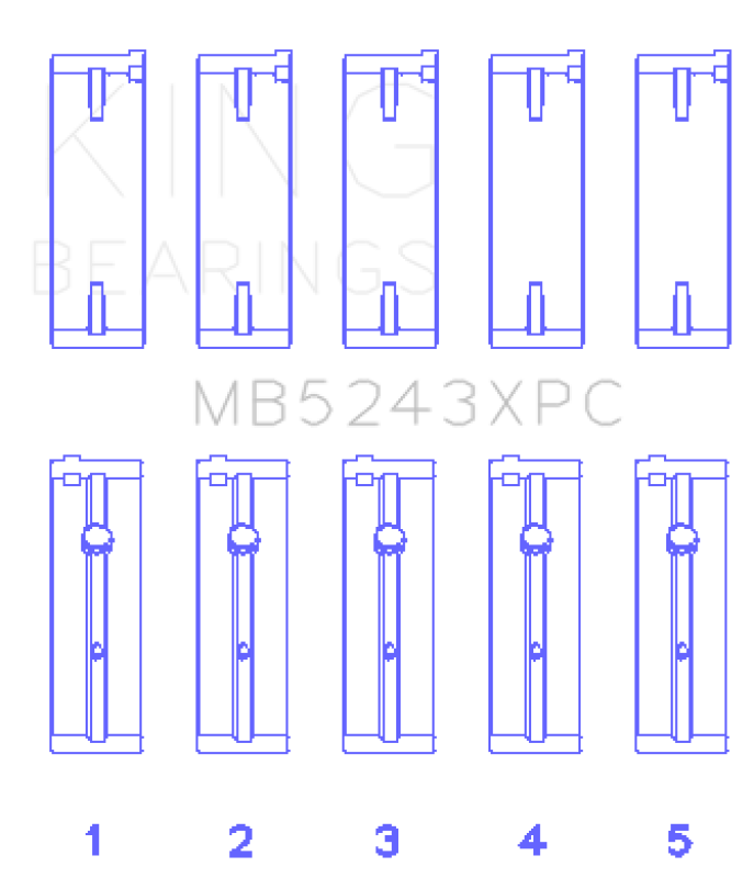 Load image into Gallery viewer, King Engine Bearings MB5243XPC KING Performance Main Bearings
