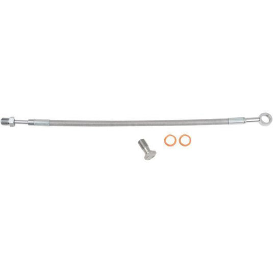 Goodridge HD82133-1CCH+6 Stainless Steel Braided Hydraulic Clutch Line Kit - 6in. Over Stock - Clear Coated
