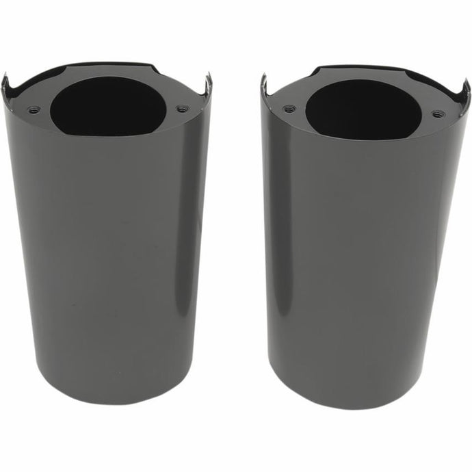Drag Specialties 0411-0118 Smooth Fork Slider Covers - Stock Length - Black