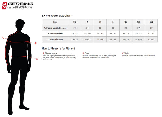 Gerbing 12V EX Pro Heated Jacket (X-Large, Black)