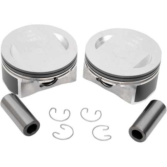 Drag Specialties 0911-0023 Piston Kit (103cc., 3.875in. Bore) - .010 Oversize, 9.6:1 Compression