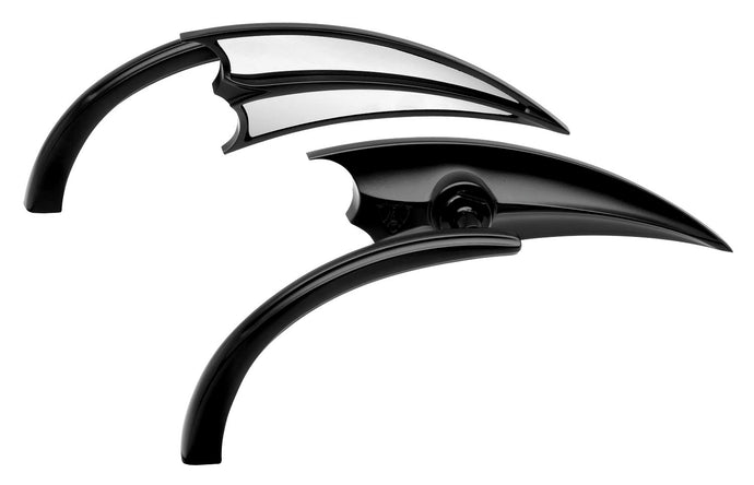 Arlen Ness 13-029 Micro Die-Cast Scoop Mirror - Right - Black