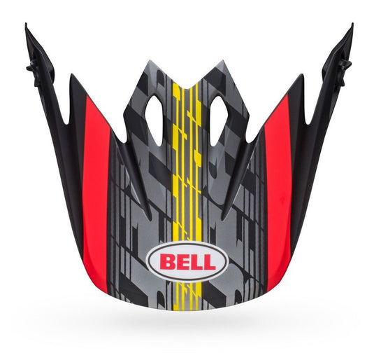 Bell Helmets Visor for MX-9 MIPS Offset Helmets - Matte Black/Red