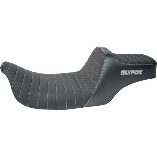 Slyfox 4702B-SlyFox Highnoon Seat - 11-1/2in. Front 7in. Rear - Smooth w/ Slip Stop and Gray Logo