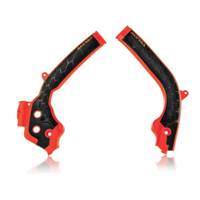 Acerbis 2449535229 X-Grip Frame Guard - Black/Orange