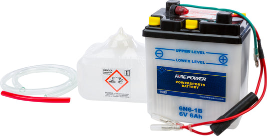 Fire Power 6N6-1B Conventional 6V Standard Battery with Acid Pack