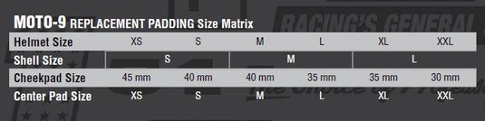 Bell Helmets Top Pad Set for Moto-9 Flex Helmets - Black - Md