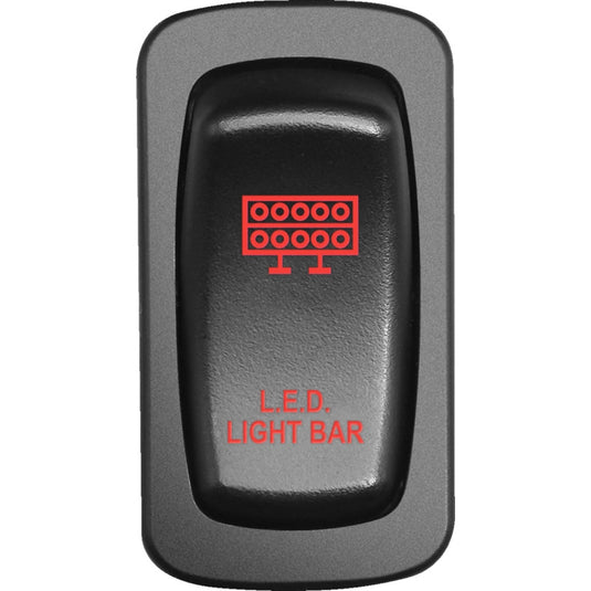 Moose Utility LLB-CAR-R Low Profile Rocker Switch - Light Bar - Red