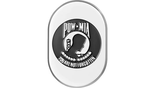 Figurati Designs FD50-AC-SS-LT Antenna Cover - Mirror Polish with POW-MIA