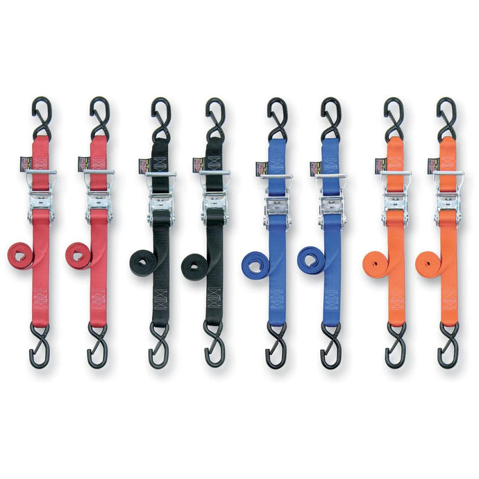 Powertye 28621-S 1 1/2in. Cam-Buckle with Safety Latch Hooks - Red