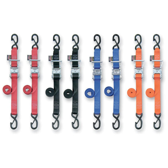 Powertye 28621-S 1 1/2in. Cam-Buckle with Safety Latch Hooks - Red