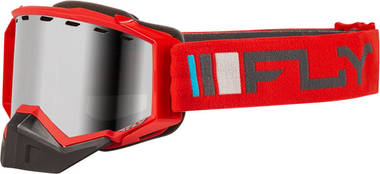 Red/Charcoal / Silver Mirror Smoke Lens