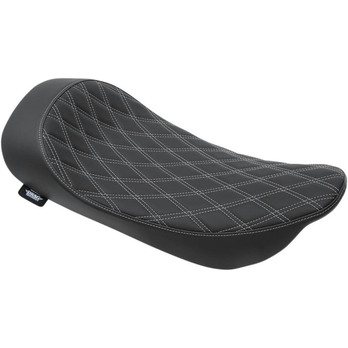 Drag Specialties 0801-1156 Low-Profile Solo Seat - Double Diamond - Silver