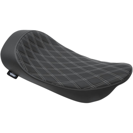 Drag Specialties 0801-1156 Low-Profile Solo Seat - Double Diamond - Silver