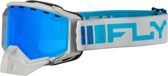 Silver/Blue / Dark Blue Mirror Smoke Lens