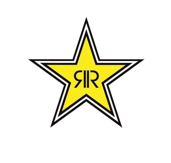 Factory Effex 15-94730 Rockstar Energy Drink 12in. Die-Cut Sticker - Star Logo