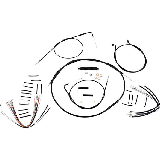 Magnum 486252 Black XR Handlebar Installation Kit with Black Fittings for 15-17in. Ape