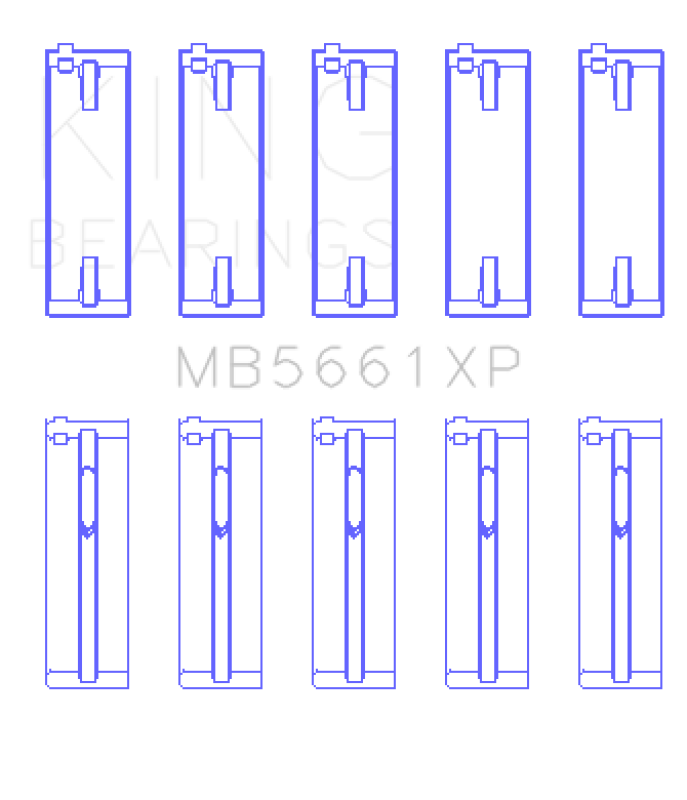 Load image into Gallery viewer, King Engine Bearings MB5661XP KING Main Bearings
