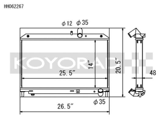 Koyo HH062267 KOY Racing Radiators