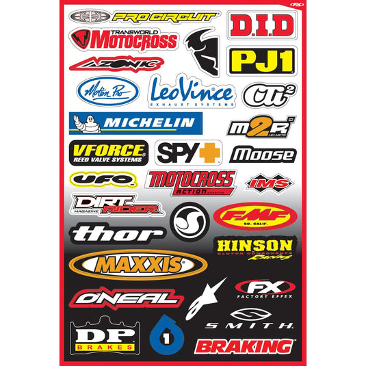 Factory Effex 10-68002 Sponsor Stickers Kit