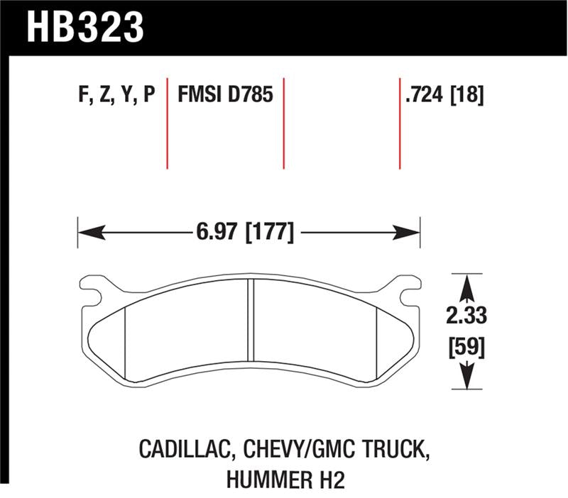Load image into Gallery viewer, Hawk Performance HB323P.724 HAWK Super Duty Brake Pad Sets
