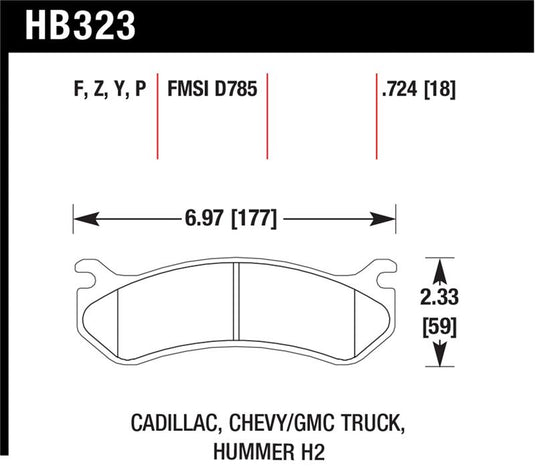 Hawk Performance HB323P.724 HAWK Super Duty Brake Pad Sets