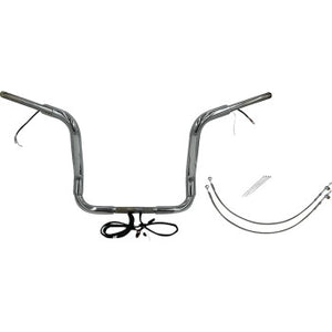 Fat Baggers, Inc. 802514 1-1/2in. Plug and Play EZ Install Round Top Handlebar Kit - Chrome