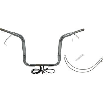 Fat Baggers, Inc. 802514 1-1/2in. Plug and Play EZ Install Round Top Handlebar Kit - Chrome
