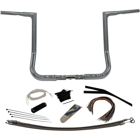 Fat Baggers, Inc. 709114 1-1/4in. EZ Install Handlebar Kit with Flat Top Handlebars - Chrome